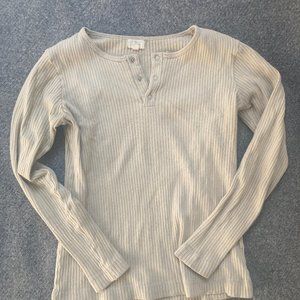 Simple Folk The Ribbed Top Ecru Size 4 Size S